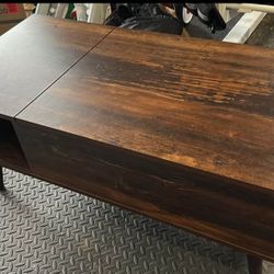 Mid-century modern lift top coffee table