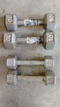 10 LB & 5 LB DUMBBELL HAND WEIGHTS