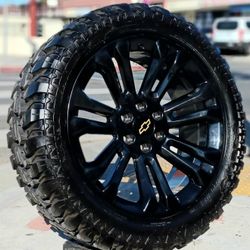 22” Chevy Silverado GMC Sierra Replica Wheels & Tires Off-Road Tahoe Yukon Escalade Suburban Rines Y