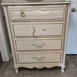 French Provential Chest, Dresser & Mirror