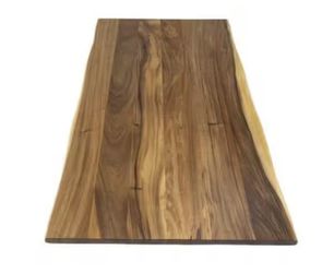 6 ft. L x 39 in. D Finished Saman Solid Wood Butcher Block Island Countertop With Live Edge