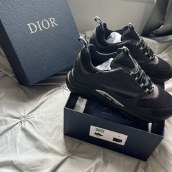 Dior Black Reflective 'B22' Sneakers