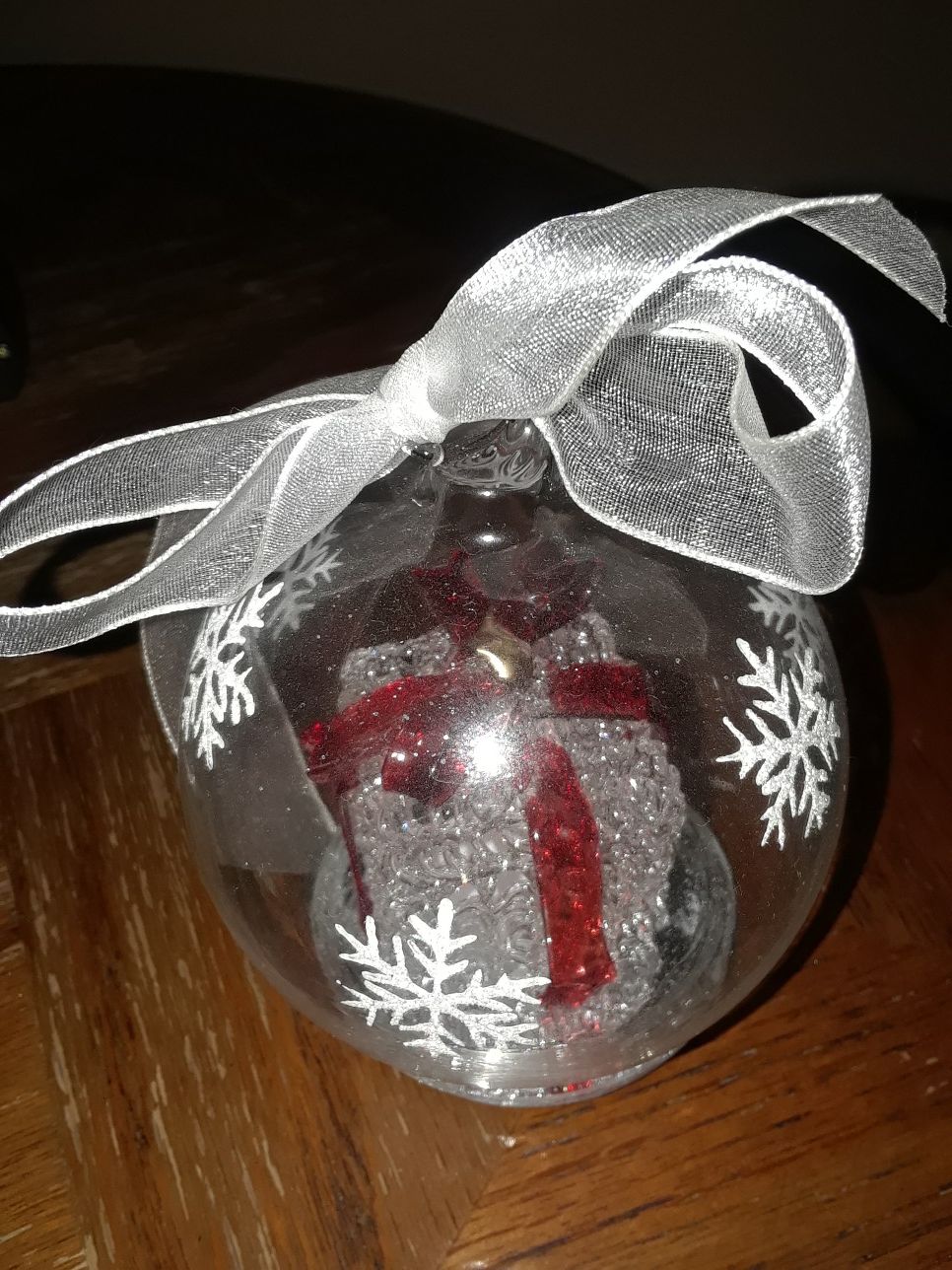 light up ornament present