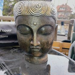 12" Freshly Sealed Indoor/ Outdoor Buddha Head Decor
