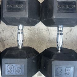 95 Lbs Dumbbells Set For Sale Great Condition 