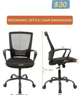 😀 CLATINA Ergonomic Office Desk Chairs Mesh Swivel Executive Chairs with Armrest Wheels,Executive Task Chair Computer Chair with Lumbar Support