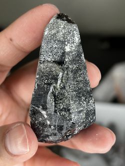 Rare Black Morion Quartz Lemurian Crystal - Specimen