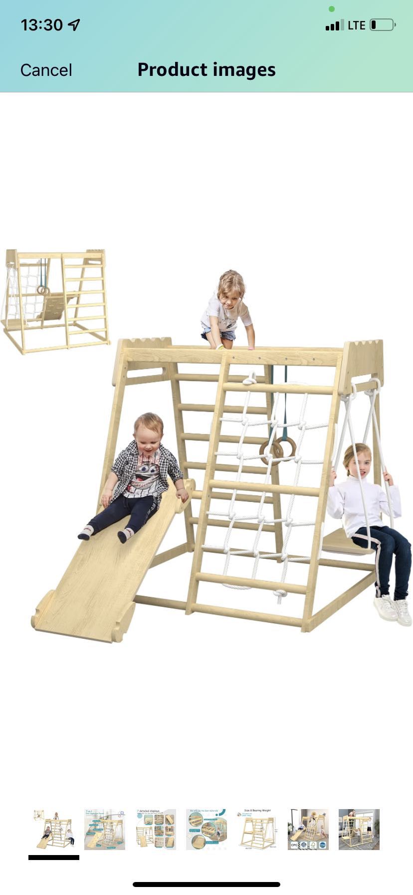8 in 1 Indoor Play Kids Gym,Indoor Kids Playground,Climbing Toys for Toddlers 3-8, Climber Playset with Slide, Climbing Rock/Net, Climbing Ladder, Mon
