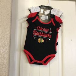 New NHL 3 Piece Onesie’s Size 3/6m