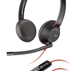 Poly Blackwire C5220 Headphone  Wired USB-A And 3.5mm Audio