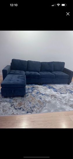 Navy blue couch