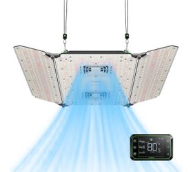 VIVOSUN AeroLight Wing AW400 & Growhub Controller E42A, Tunable Spectra, LED Grow Light 400W with Integrated Circulation Fan, Compatible with App & E2