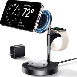 3-in-1 Wireless Charging Station AirPods, and iWatch