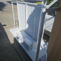Rolling Metal Shelves With LED Light Strips On Every Shelf