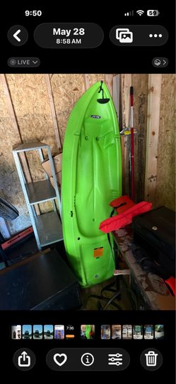KAYak holds up to 110 lbs .with paddle.