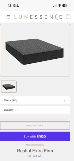 Lunessence Restful Extra Firm King Mattress