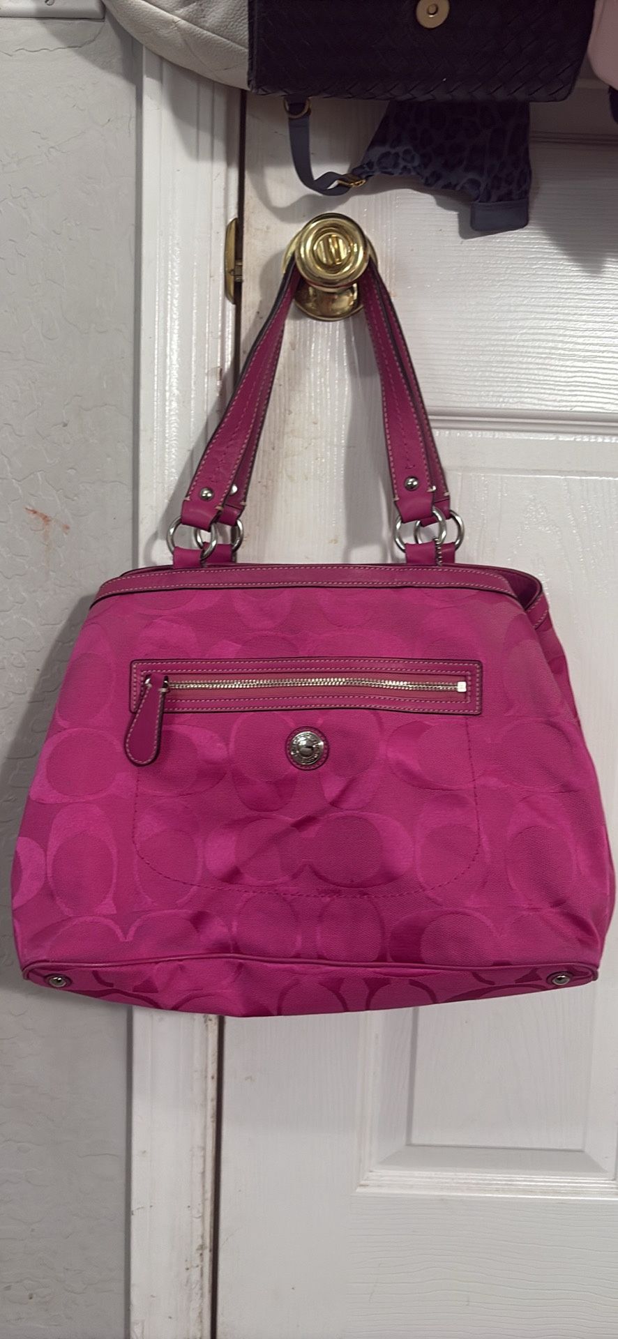 Pink vintage tote bag