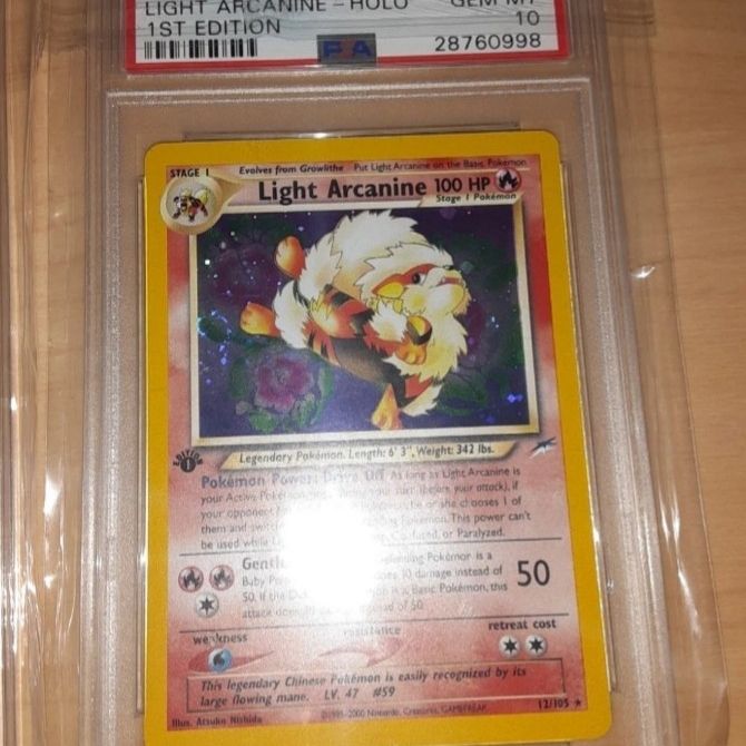 light arcanine pokemon card PSA 10 Light Arcanine 1st Edition Neo Destiny Holo Pokemon Card Rare!!! for  Sale in Levittown, NY