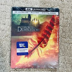 Fantastic Beasts: The Secrets of Dumbledore 4K Steelbook (NEW)