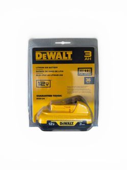 DEWALT  12v  3ah Lithium Ion Compact Battery, Yellow DCB124