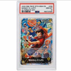 026 One Piece OP15-EB04 Monkey D. Luffy Alternate Art GEM MT 10 PSA Graded Card