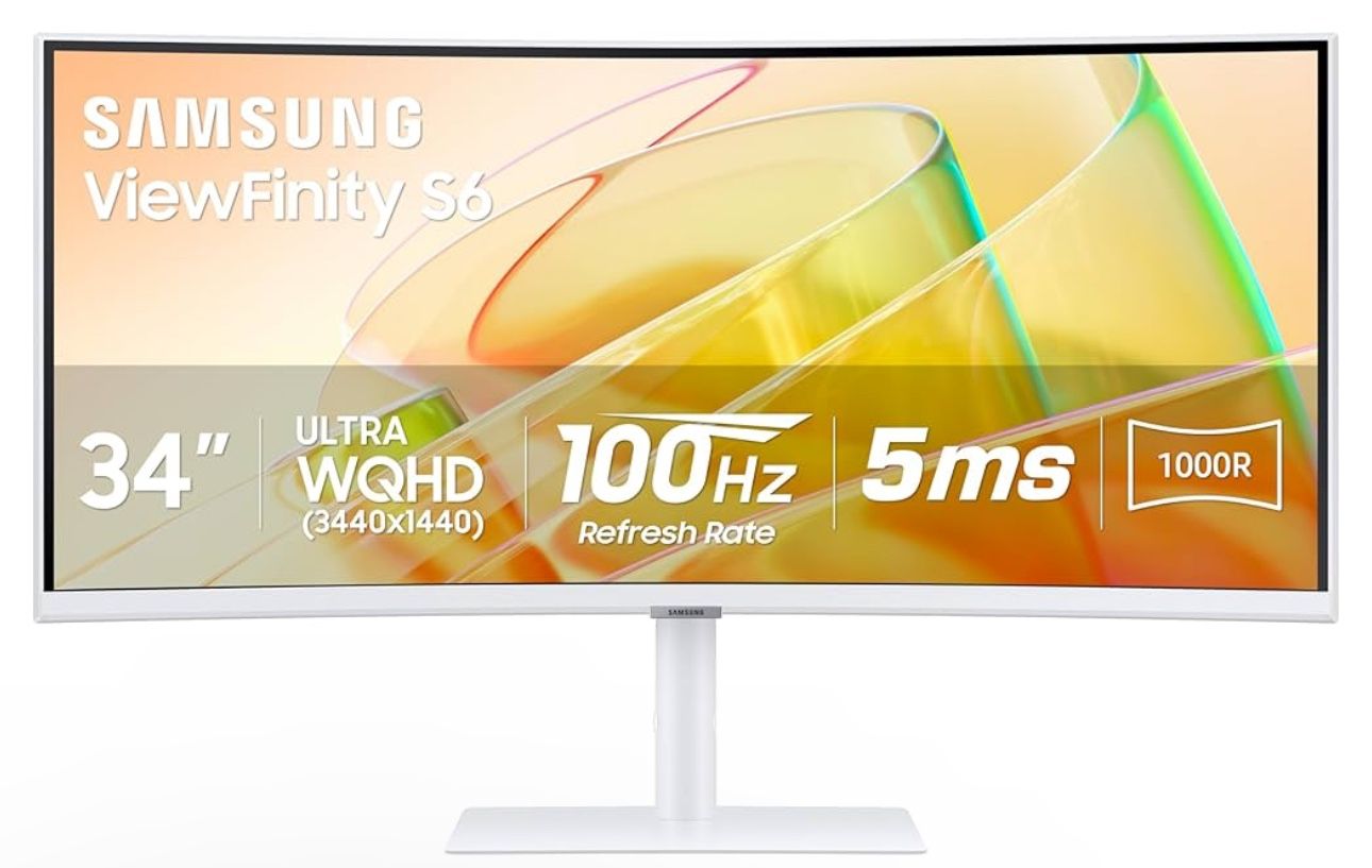 SAMSUNG 34” ViewFinity S65TC Series Ultra-WQHD 1000R Curved Computer Monitor