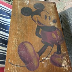 Vintage All Wood “Disney At Home” Mickey Mouse Coffee Table