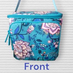 Vera Bradley Lighten Up Deluxe Travel Cooler / Peacock Garden Lunch Bag