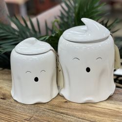 2 ten strawberry street ghost cookies jar