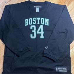 Hardwood Classics NBA Boston Celtics #34 Paul Pierce Long-sleeve Size 2XL