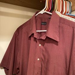 Van Heusen Short Sleeved Mens Button Down 