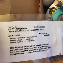 Petersen 129-012- Petestop Pipe Plug Inflatable 12" Diameter