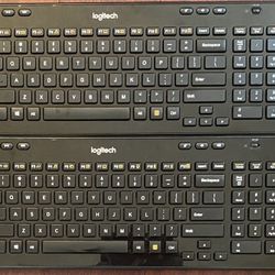 2 Logitech K360 WIRELESS KEYBOARDs - USB Not Included