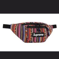 Supreme Woven Stripe Waist Bag,✅💯% Authentic ✅