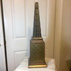 Obelisk - 22” tall wood decor 