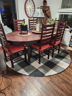 Hand carved dining set