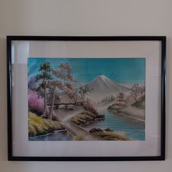 Japanese  Vintage  Silk Embroidery Art