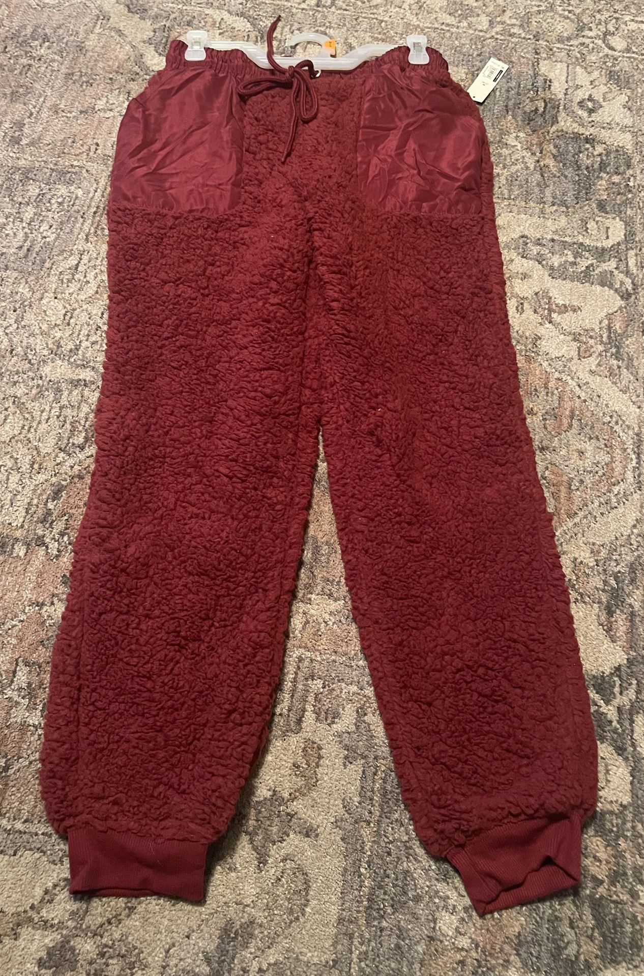 Womens/juniors Red Fleece Pants size medium 7/9