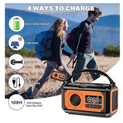 UYEIKMLOP 12000mAh Emergency Hand Crank Weather Radio