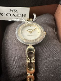COACH Women's Gracie Quartz Gold-Tone Stainless Steel Bangle Watch 23mm