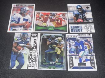 Seattle Seahawks Card Lot x 6 Marshawn Lynch Robert Turbin DK Metcalf Dave Krieg + more mint condition Go Hawks !!