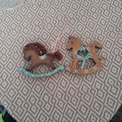 Vintage Hand Carved Wood Rocking Horse