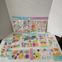 Easter Window Gel Clings And Gems NEW 