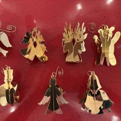 Second Set Of Vintage 1977 Danberry Mint Gold Christmas Ornaments