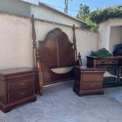 Wooden Queen Bed Set