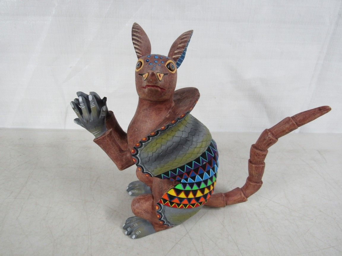 Armadillo Hand Crafted Epoxy/Resin Sculpture Figurine 6" Tall
