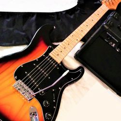 NEW IN BOX Fender Stratocaster Copy with *The Ultimate Electric Guitar Starter Pack* w/ Fender Stratocaster Copy