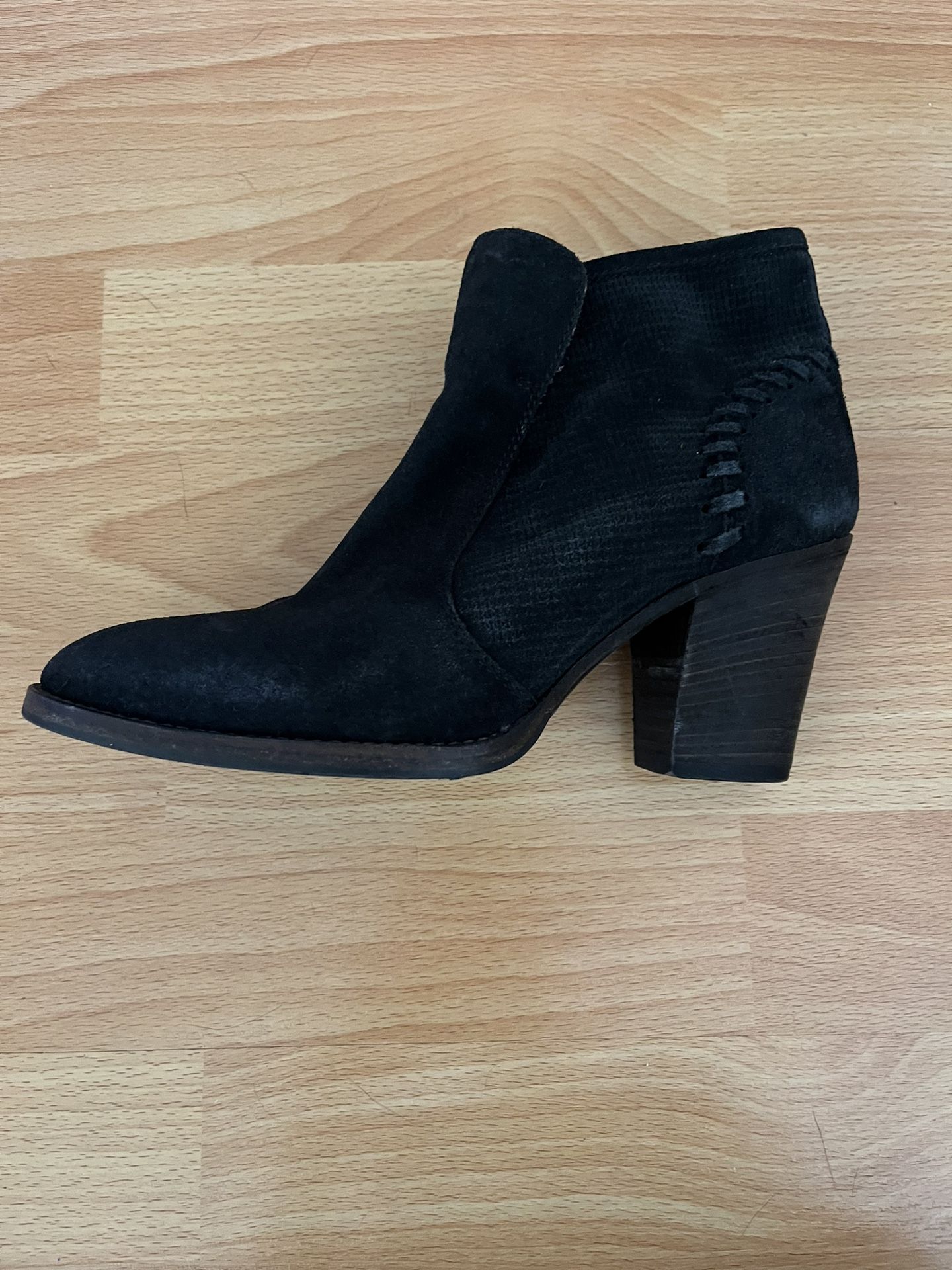 New Black Leather Ankle Boots