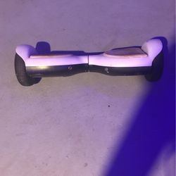 All White Hover Board With Lights Inside