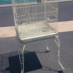 Used large 57" White Bird Cage